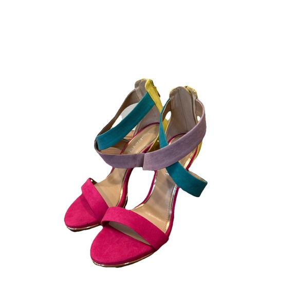 Kenneth Cole Shoes - Kenneth Cole New York Brooke Cross Dress Sandals Multi Color Womens Heels Sz 6
